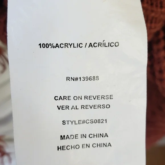 🚨Coco + Jaimeson Destructed Open Weave V-neck Cropped Sweater size Extra Large - Picture 5 of 8